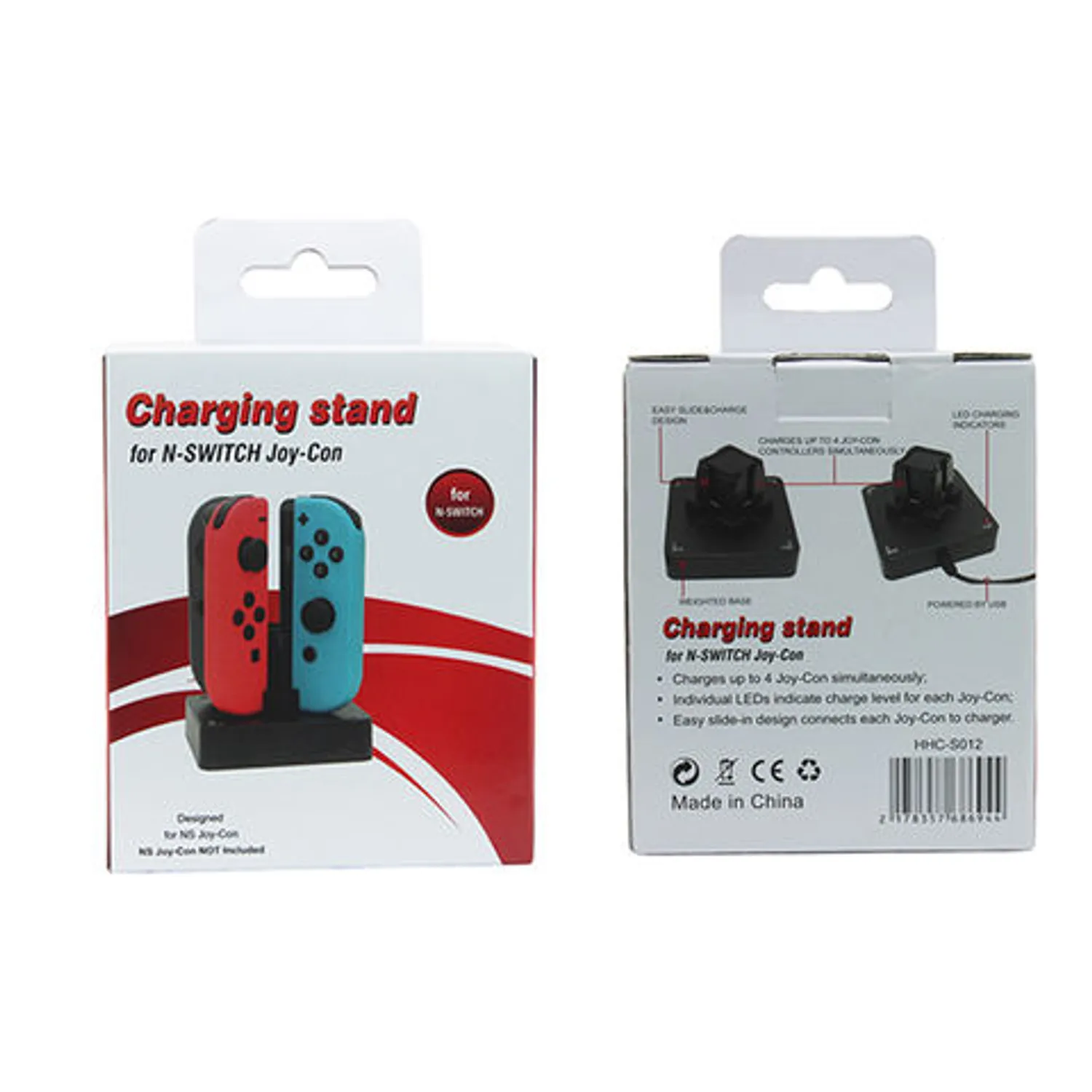 w=1500,h=1500,fit=pad (2) Charging Stand para Joy-Con Nintendo Switch - Imagen 1