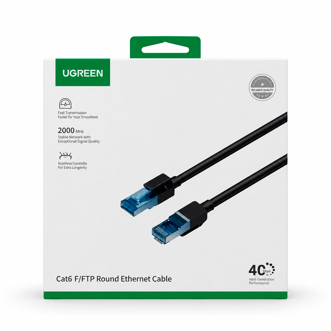 1 Cable Red Ugreen Cat8 Conector Rj45 40 Gbps Lan Ethernet 5m - Imagen 1